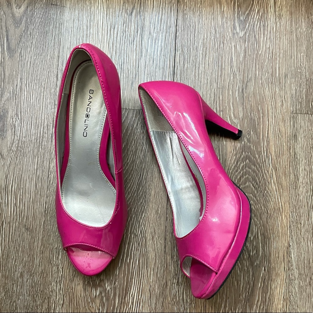 Bandolino Hot Pink Open Toe Pump Heels Size 7